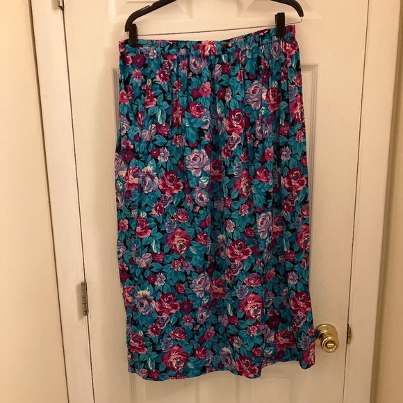 Vintage Boston Traveler Made in the USA Floral Womens Skirt - Picture 2 of 7